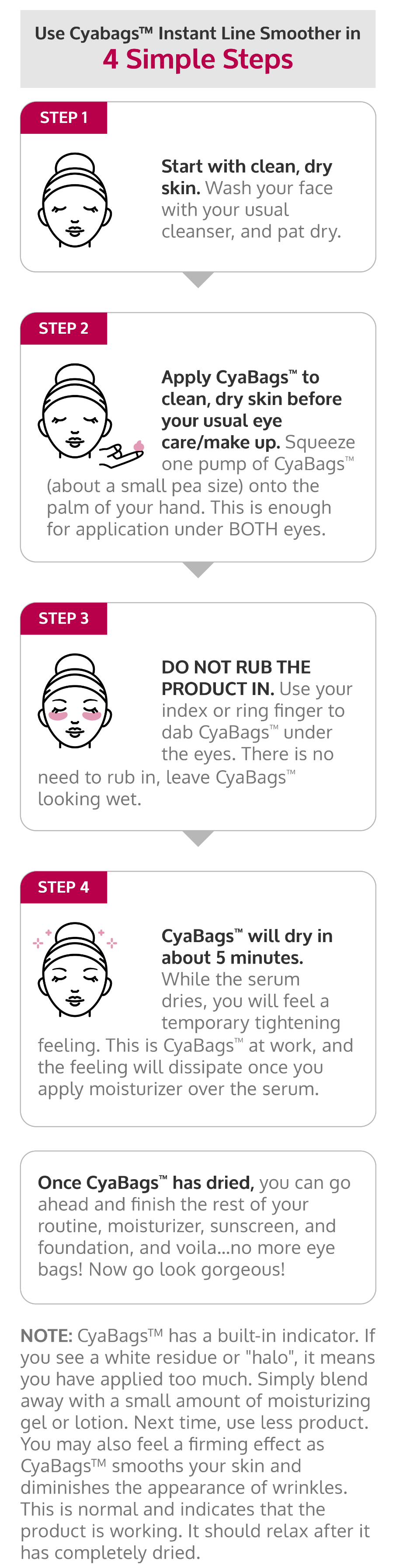How to apply Cyabags