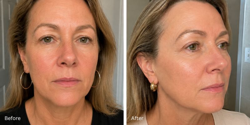 glowic comparison before and after