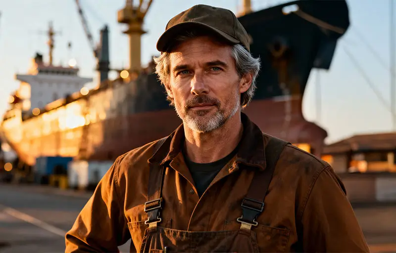 Engineer at shipyard