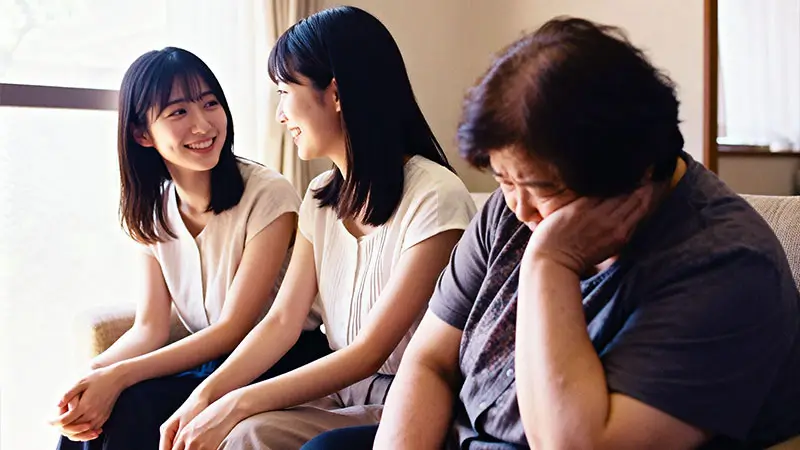Aiko visiting her sisters in Japan