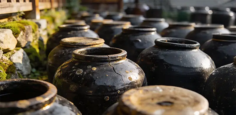 Traditional Japanese Kurozu black vinegar