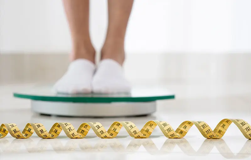 Scale showing progress
